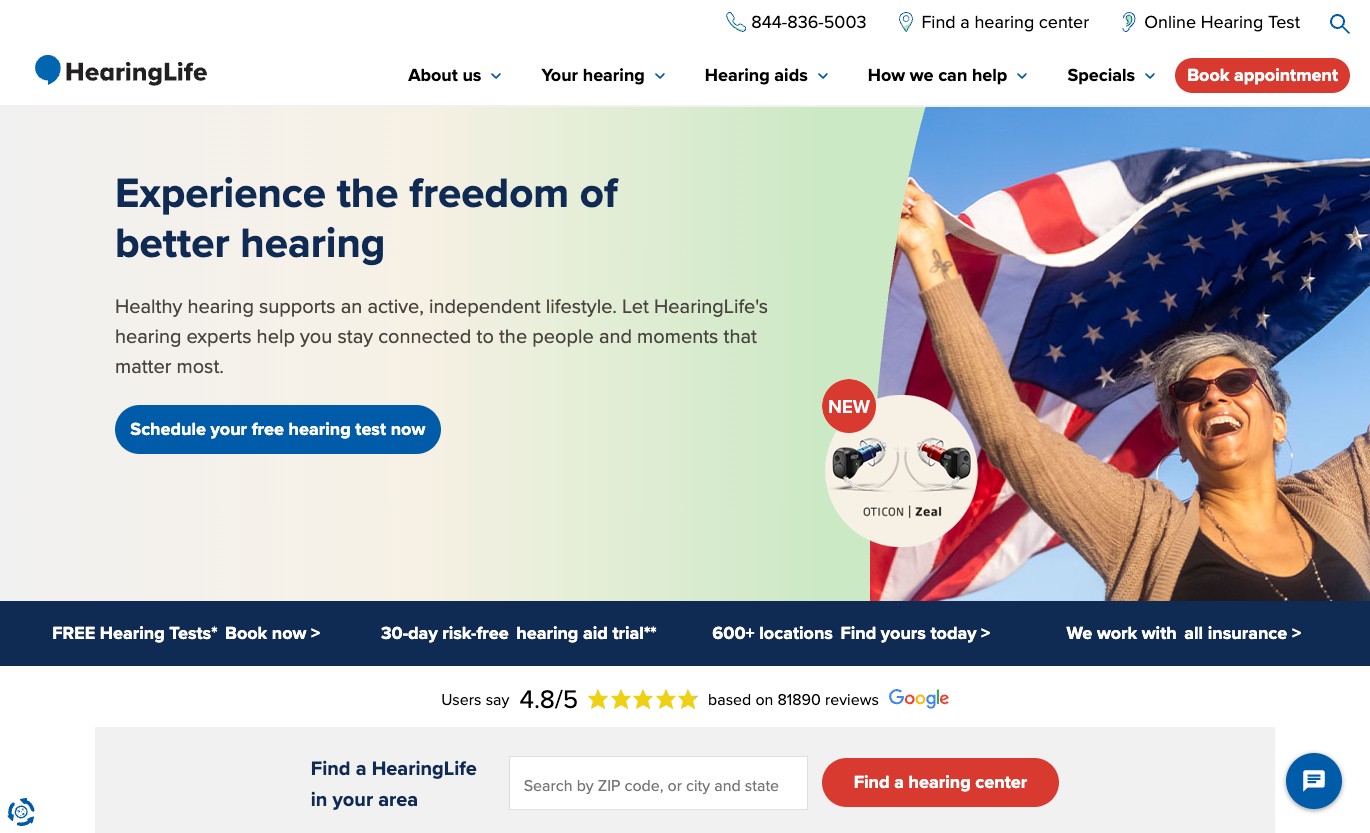 HearingLife website