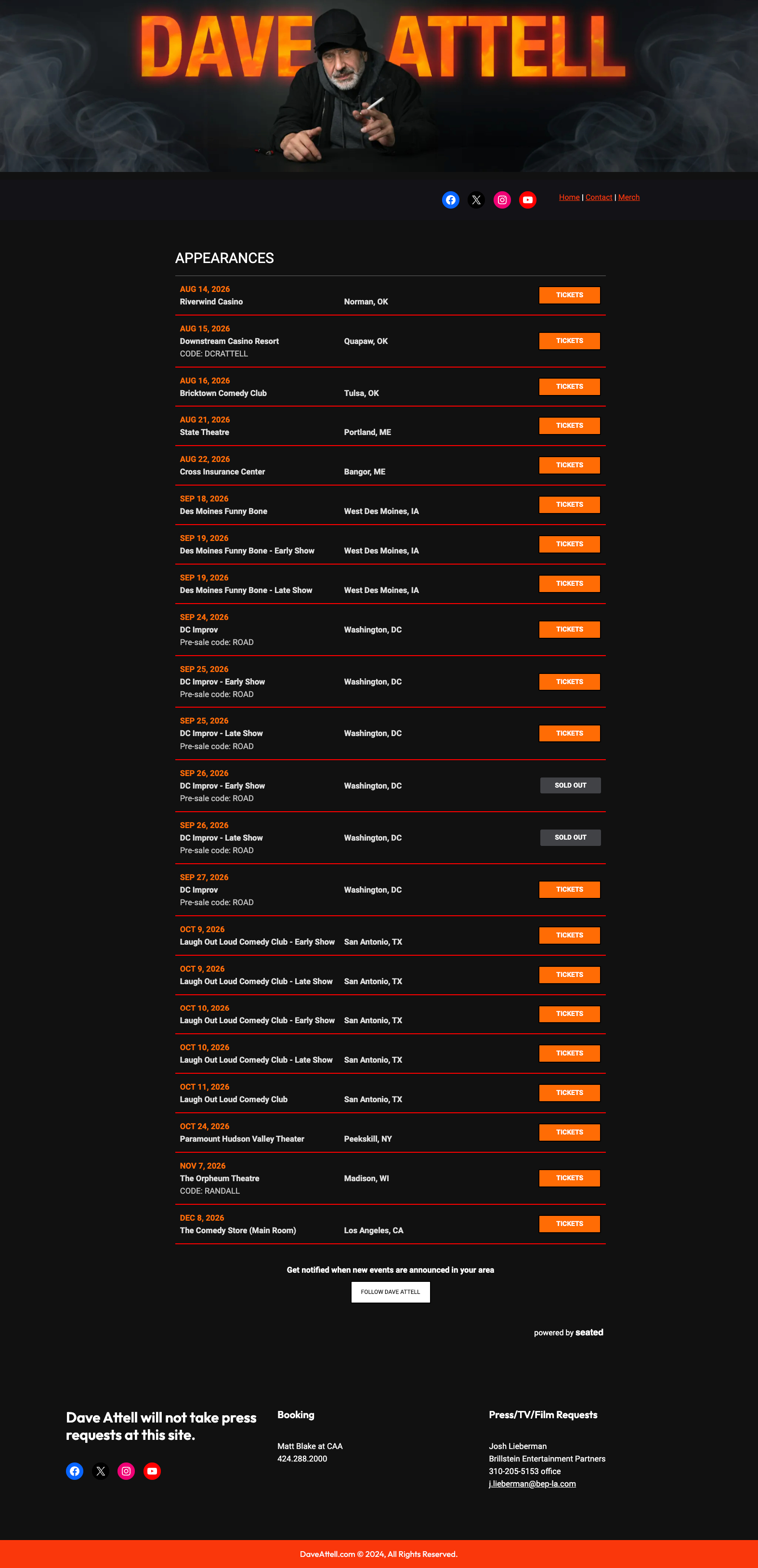 DaveAttell.com homepage