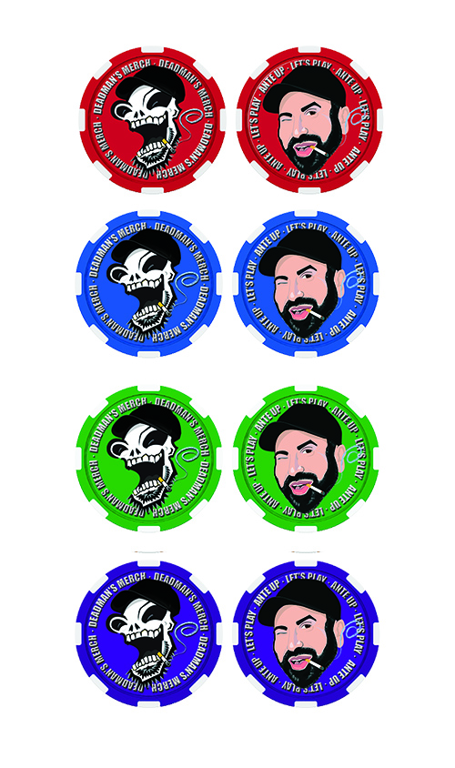 Poker chip mockups