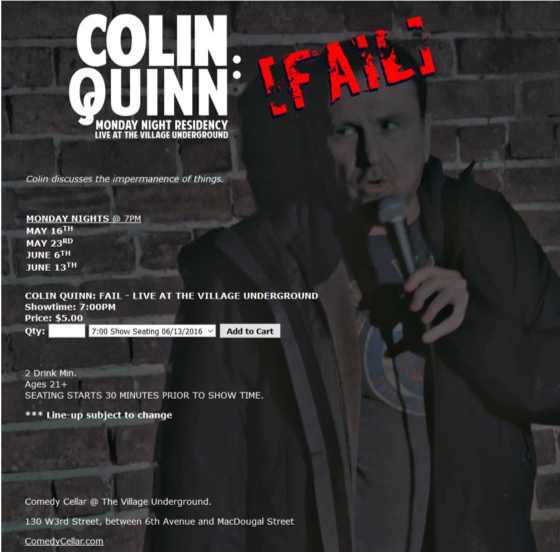 Comedy Cellar work