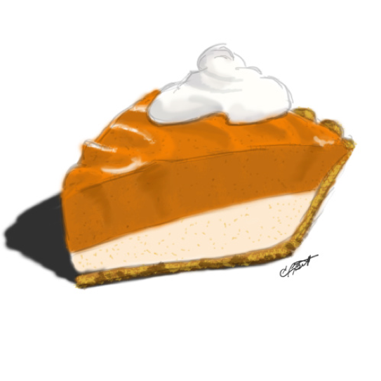 Pumpkin pie illustration