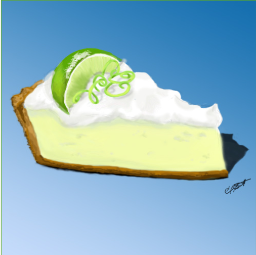 Key lime pie illustration