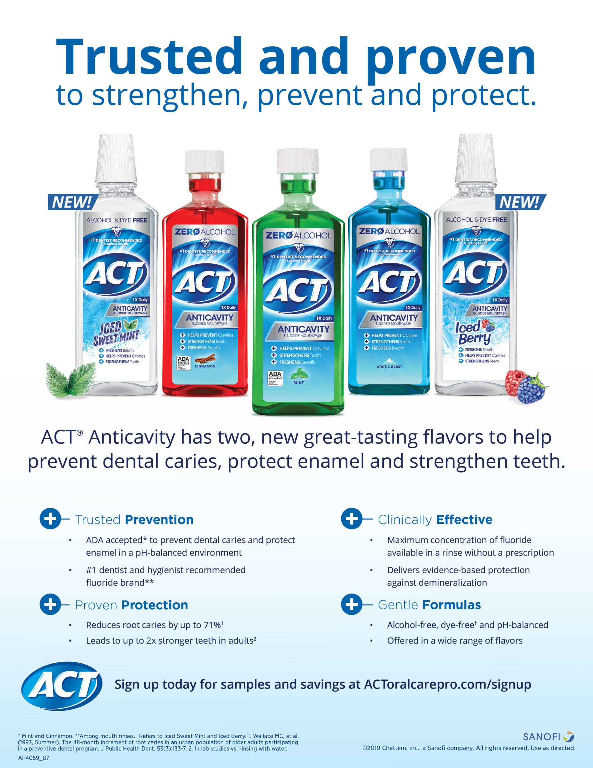 ACT® Anticavity sell sheet